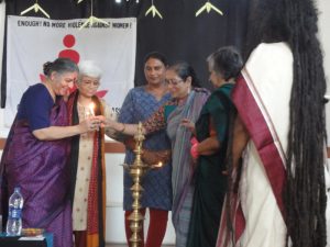 Activist women lighting the lamp at Tantidhatri