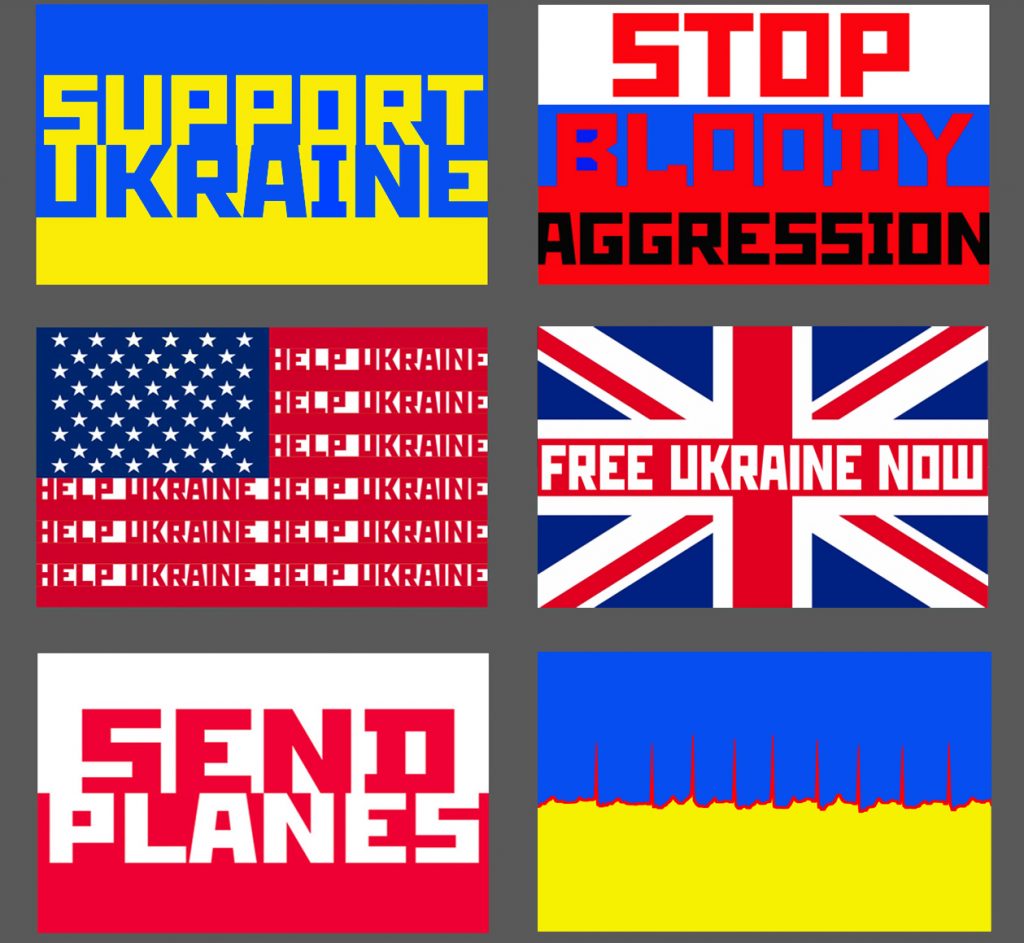 Irina Danilova War in Ulkraine flag series