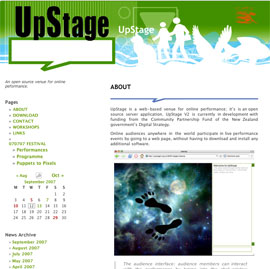 screenshot of the upstage webpage